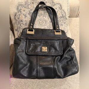 👜 Kate Spade Black Pebbled Leather Satchel / Shoulder Bag GUC with Dustbag